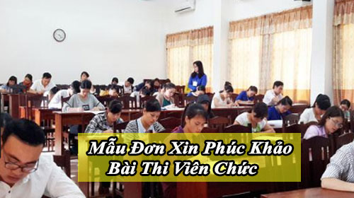 mau don xin phuc khao bai thi vien chuc