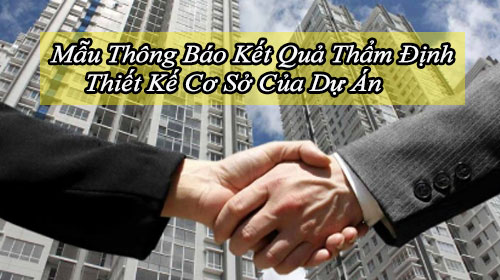 mau thong bao ket qua tham dinh thiet ke co so cua du an