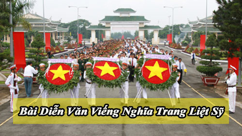bai dien van vieng nghia trang liet si