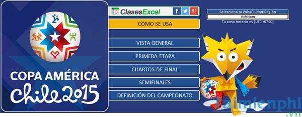 Lịch thi đấu Copa America 2015