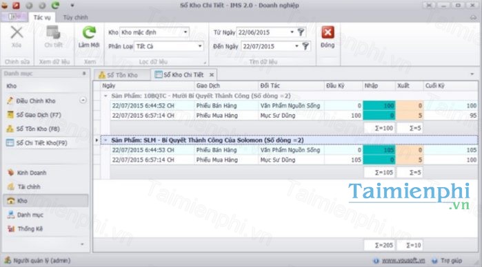 Phần mềm quản lý kho bán hàng IMS