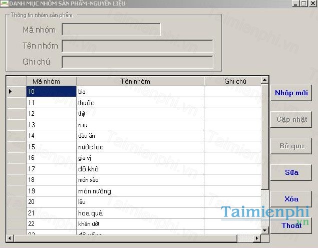 Phần mềm quản lý nhà hàng TCSOFT RTR