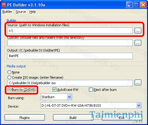 BartPE Bootable Live Windows CD/DVD