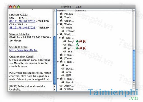 Mumble cho Mac