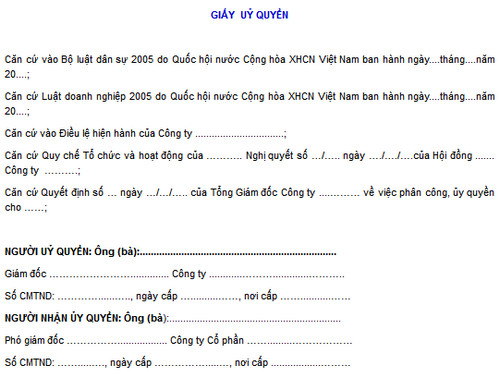 download giay uy quyen cong ty