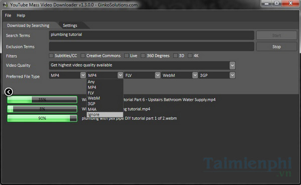 download youtube mass video downloader