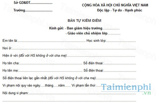 download ban tu kiem diem hoc sinh