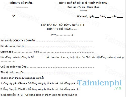 download bien ban hop doi dong quan tri