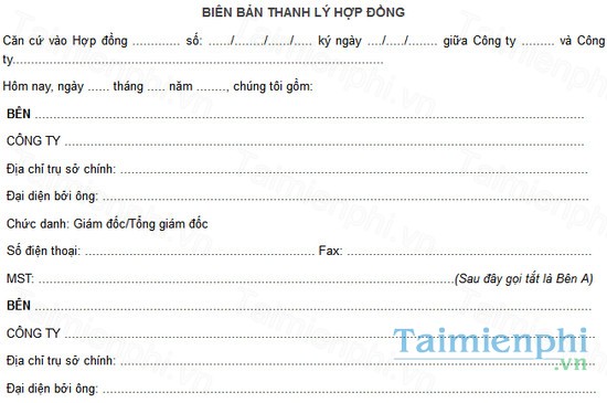 download mau bien ban thanh ly hop dong mua ban