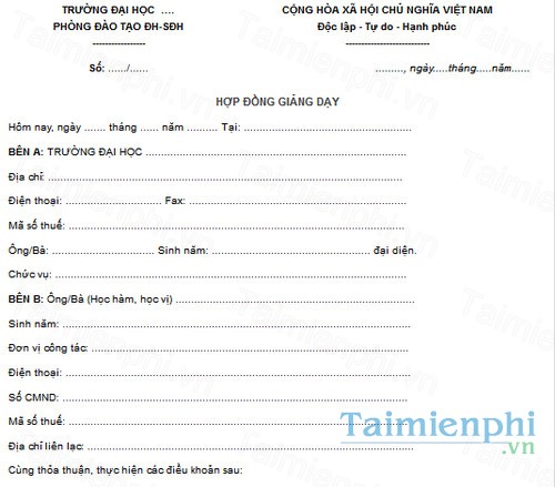 download mau hop dong giang day