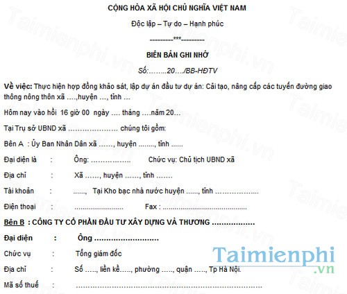 download mau bien ban ghi nho