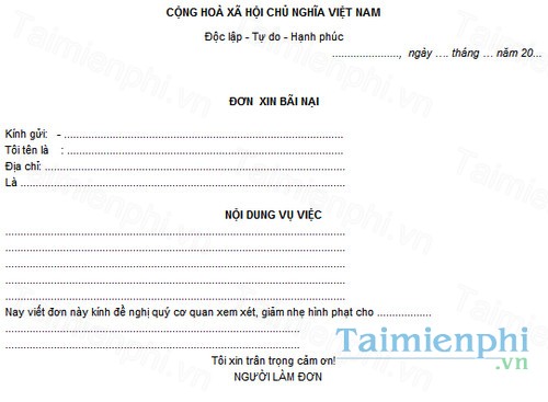 download mau don xin bai nai