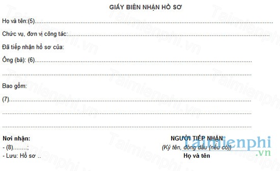 download mau giay bien nhan ho so tai lieu