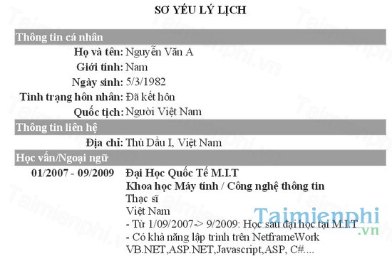 download cv xin viec nganh it