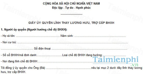 download giay uy quyen nhan tien