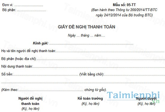 download giay de nghi thanh toan tien hang