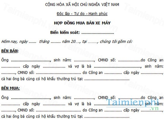 download hop dong mua ban xe may