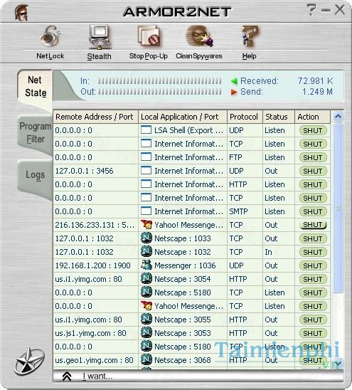 download armor2net personal firewall