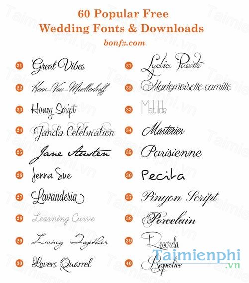 download font wedding