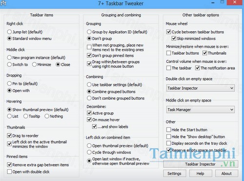 download 7 taskbar tweaker
