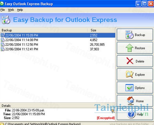 download easy outlook express backup