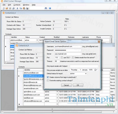 download email contact manager