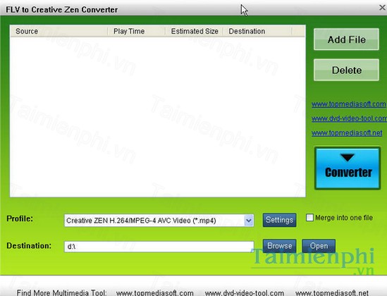 download flv to creative zen converter