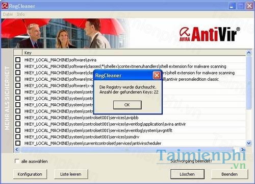 Avira Registry Cleaner