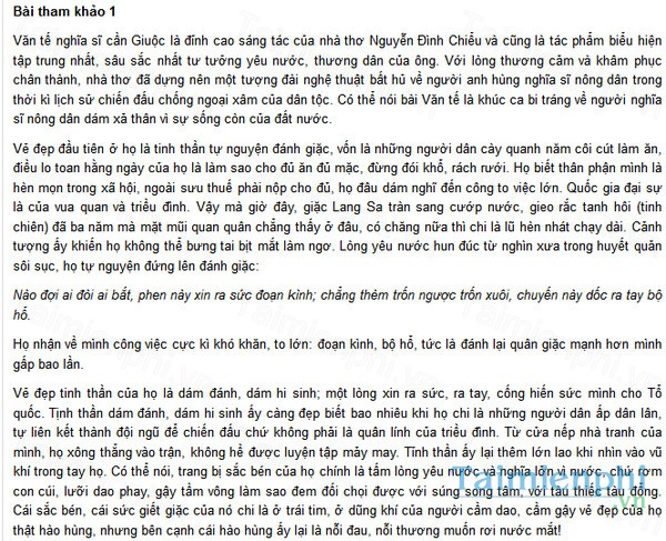 download bai van mau lop 11