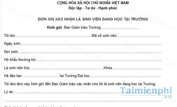 download giay xac nhan sinh vien