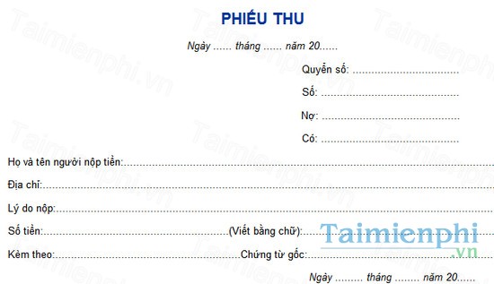 download cach viet mau phieu thu