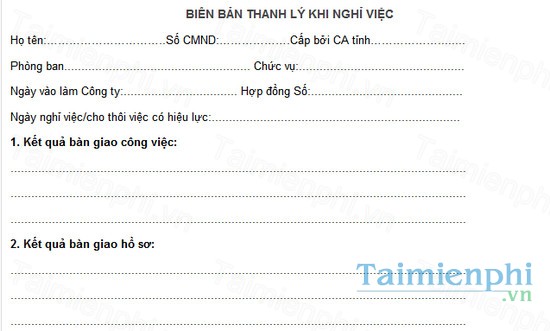 download mau bien ban thanh ly nghi viec