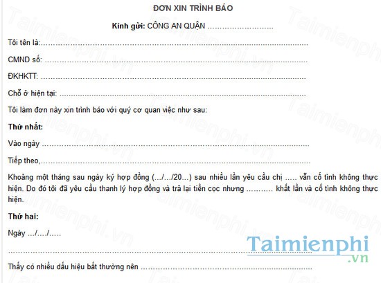 download mau don trinh bao cong an