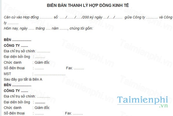 download thanh ly hop dong