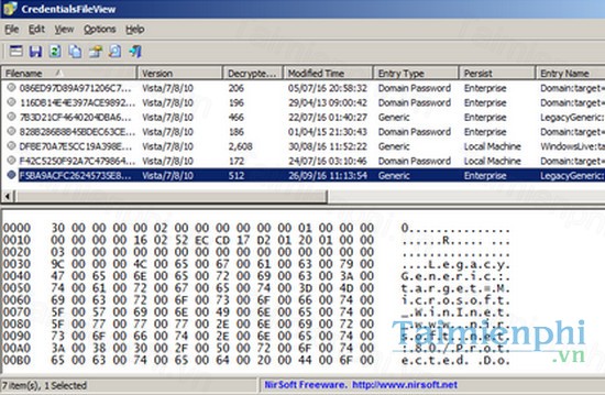 download credentialsfileview