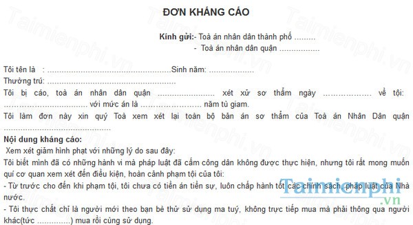 download mau don khang cao vu an hinh su