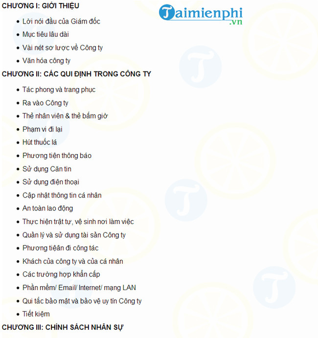 Mẫu Sổ tay nhân sự