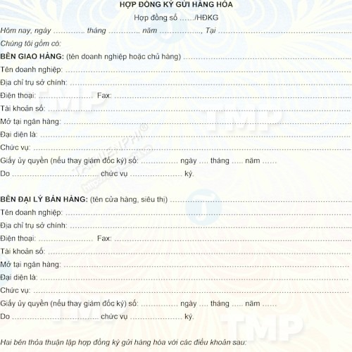 Hợp đồng ký gửi hàng hóa