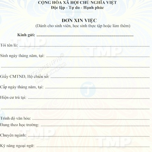 CV xin việc làm thêm