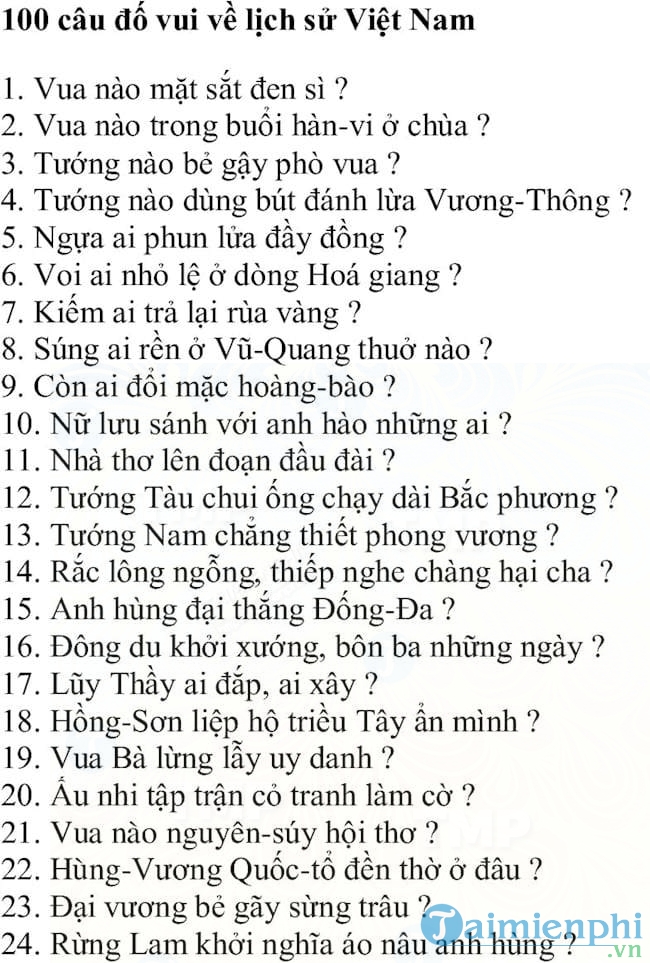 do vui ve lich su viet nam