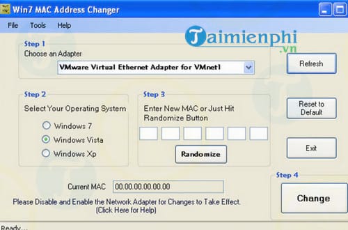 Win7 MAC Address Changer