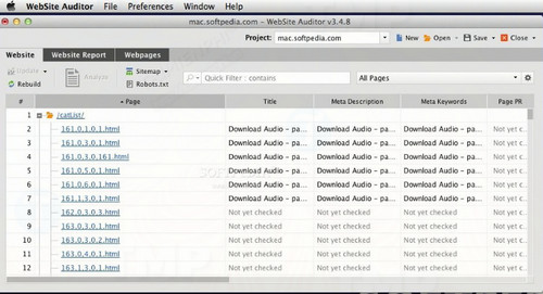 Website Auditor for Mac