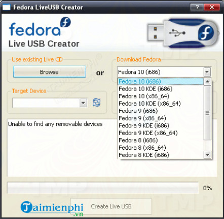 Fedora LiveUSB Creator
