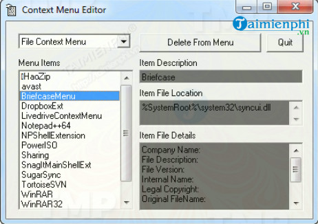 Context Menu Editor
