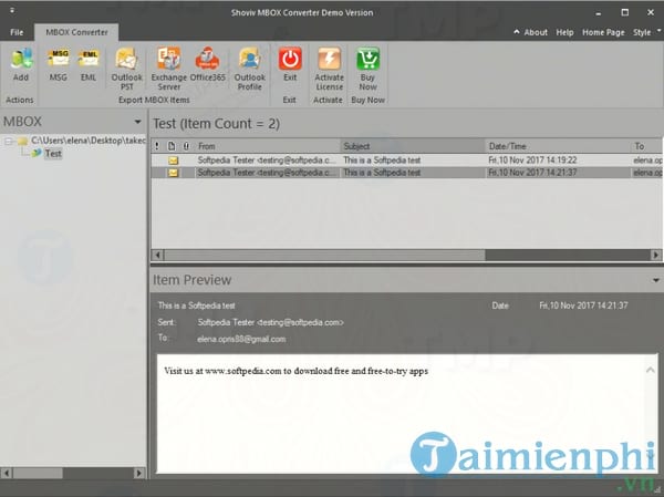 Shoviv MBOX Converter