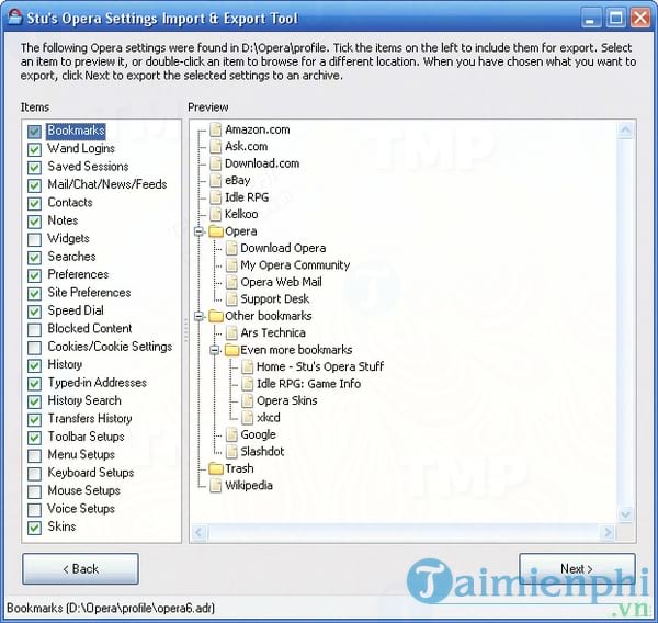 Stu's Opera Settings Import & Export Tool