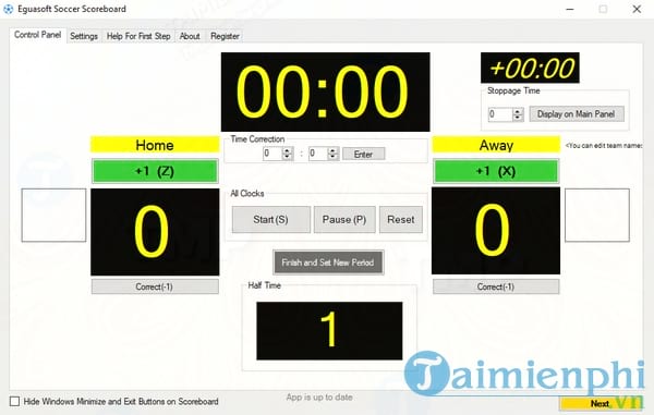 Eguasoft Soccer Scoreboard