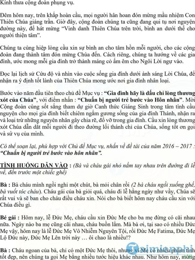 Kịch bản canh thức giáng sinh