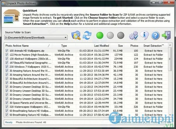 Unpack Photo Archives