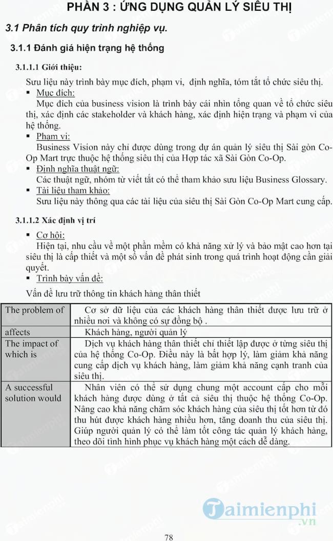 Mẫu dự án quản lý siêu thị